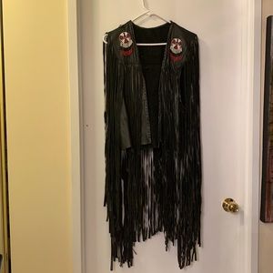 First Nations Authentic Long Tassel Beaded Vest